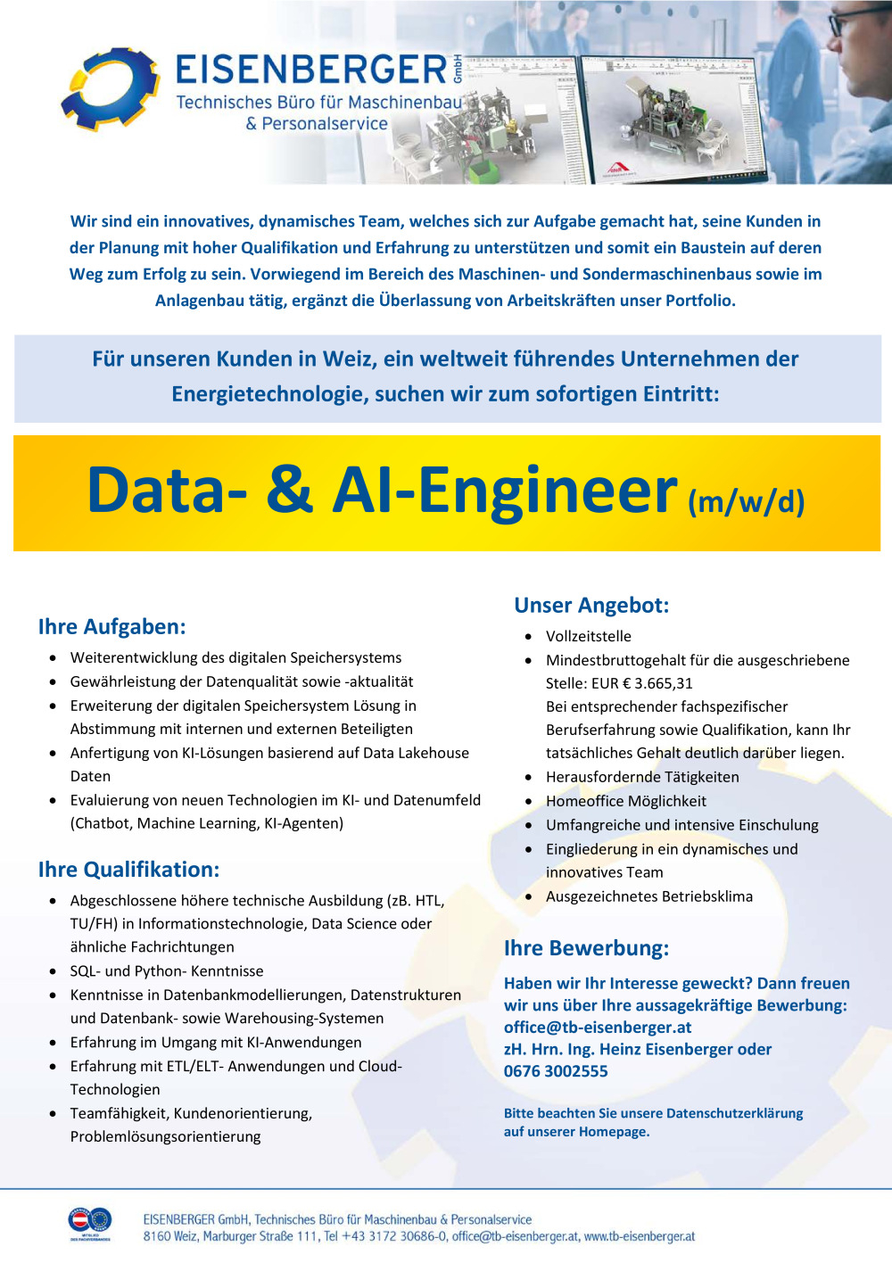 Data- & AI-Engineer (m/w/d)