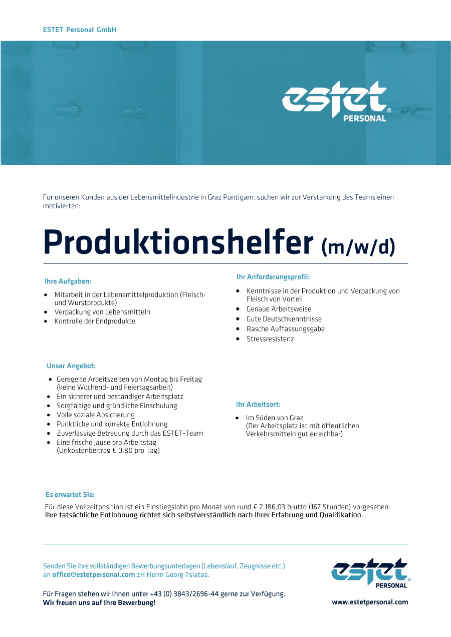 Produktionshelfer (m/w/d)