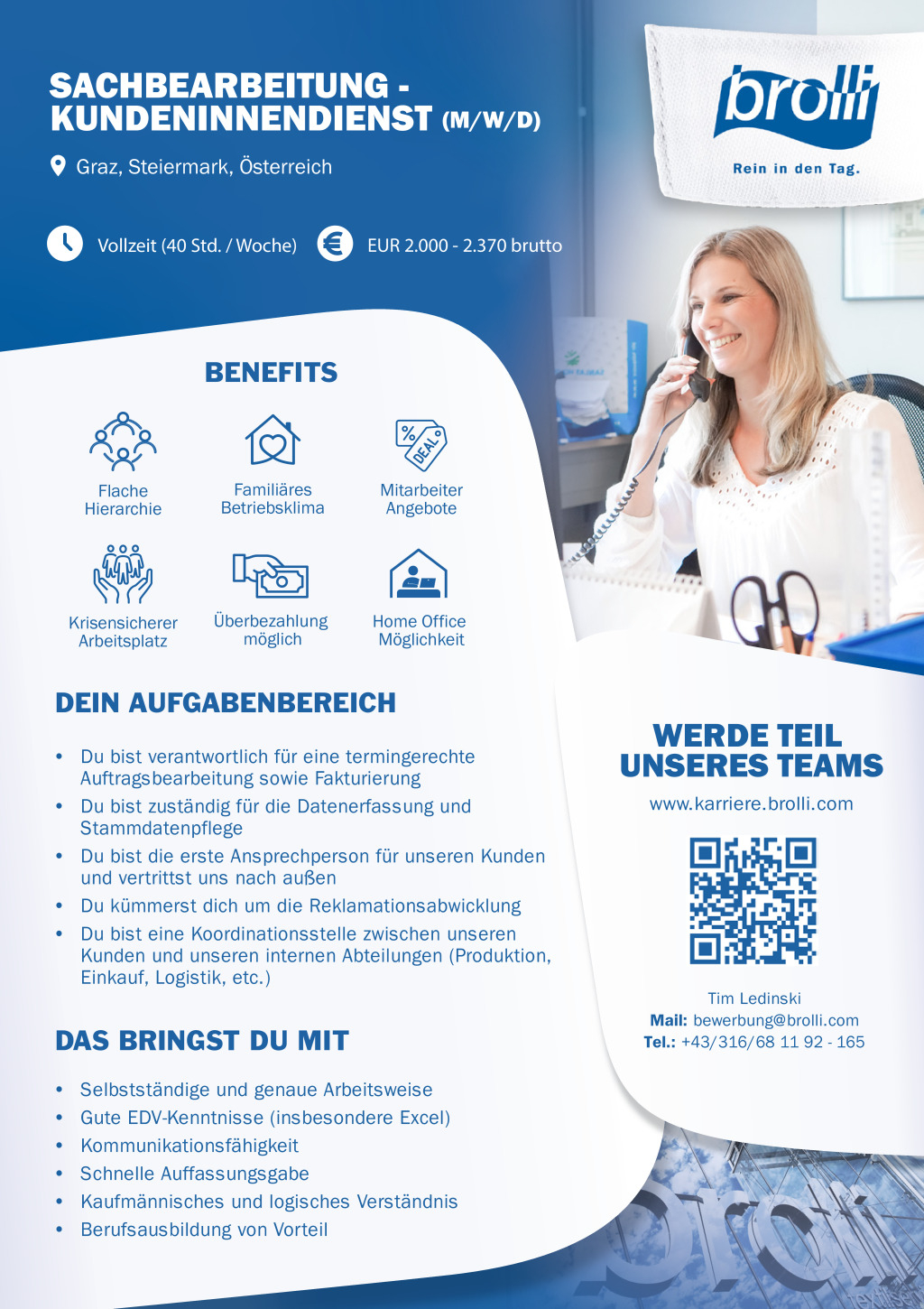 Sachbearbeitung - Kundendienst (m/w/d)